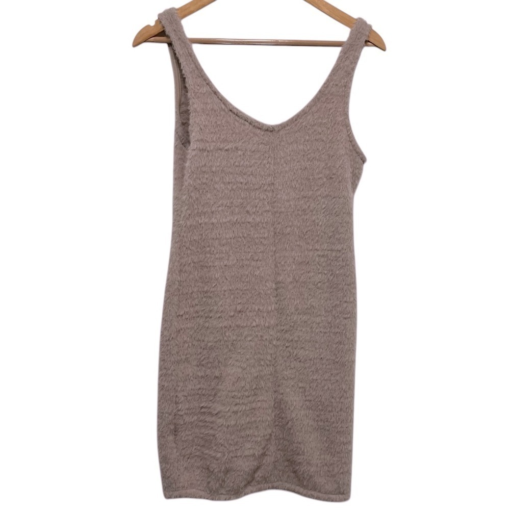 ASOS Tan Fuzzy Sweater Dress Size US 6 NWT - Picture 3 of 9